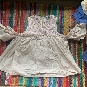 francescas collection peekaboo shoulder top